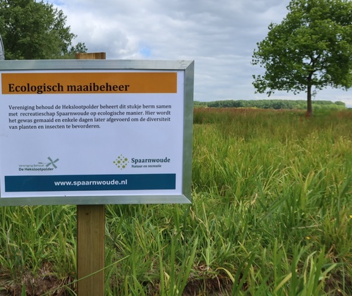 Borden ecologisch maaibeheer zijn geplaatst