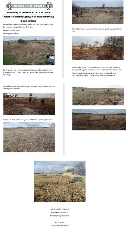 Natuurwerkdag 17 maart Spaarndamseweg