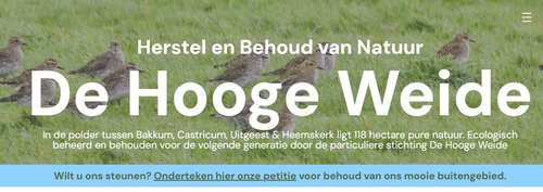 Teken de petitie De Hooge Weide te Castricum